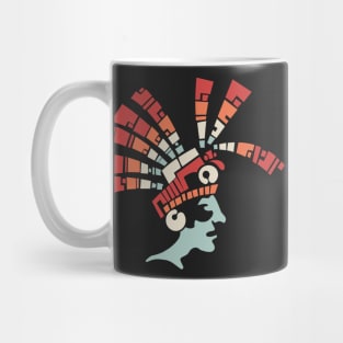 Vintage Style Aztec Headdress Design Mug